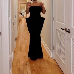 Norma Kamali Black Strapless Gown